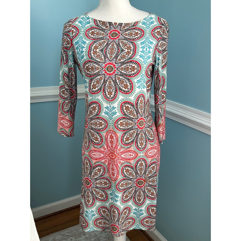 London Style Collection Sheath southern boutiquePaisley Floral 3/4 Sleeve Size 4